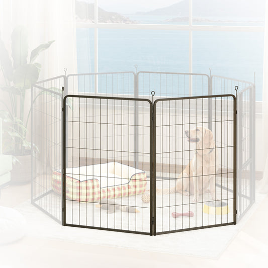 PawHut 2 Piece Dog Pen Expansion Pack for 100cm High Animal Pen with 3 Connecting Stakes