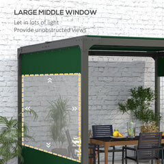 Outsunny Set of Two 3 x 2m Replacement Pergola Panels - Green