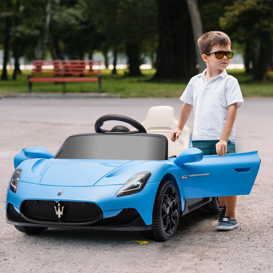 AIYAPLAY Maserati MC20 Licensed 12V Kids Electric Ride on Car with Remote Control, Spring Suspension, Blue