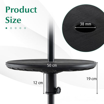 50 cm Outdoor Adjustable Umbrella Table with 38mm Umbrella Hole