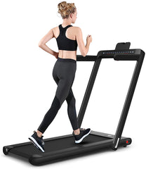 Folding Treadmill Electric 1-12KM/H with Bluetooth-Black