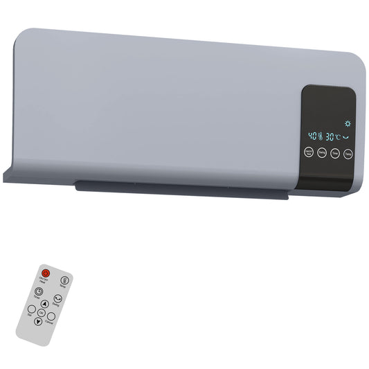 HOMCOM 2000W Wall Mounted Heater, 18-45√Ç¬∞C Temperature, Grey
