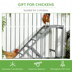 PawHut Walk In Chicken Run with Chicken Activity Shelf and Cover, 3 x 2 x 2m