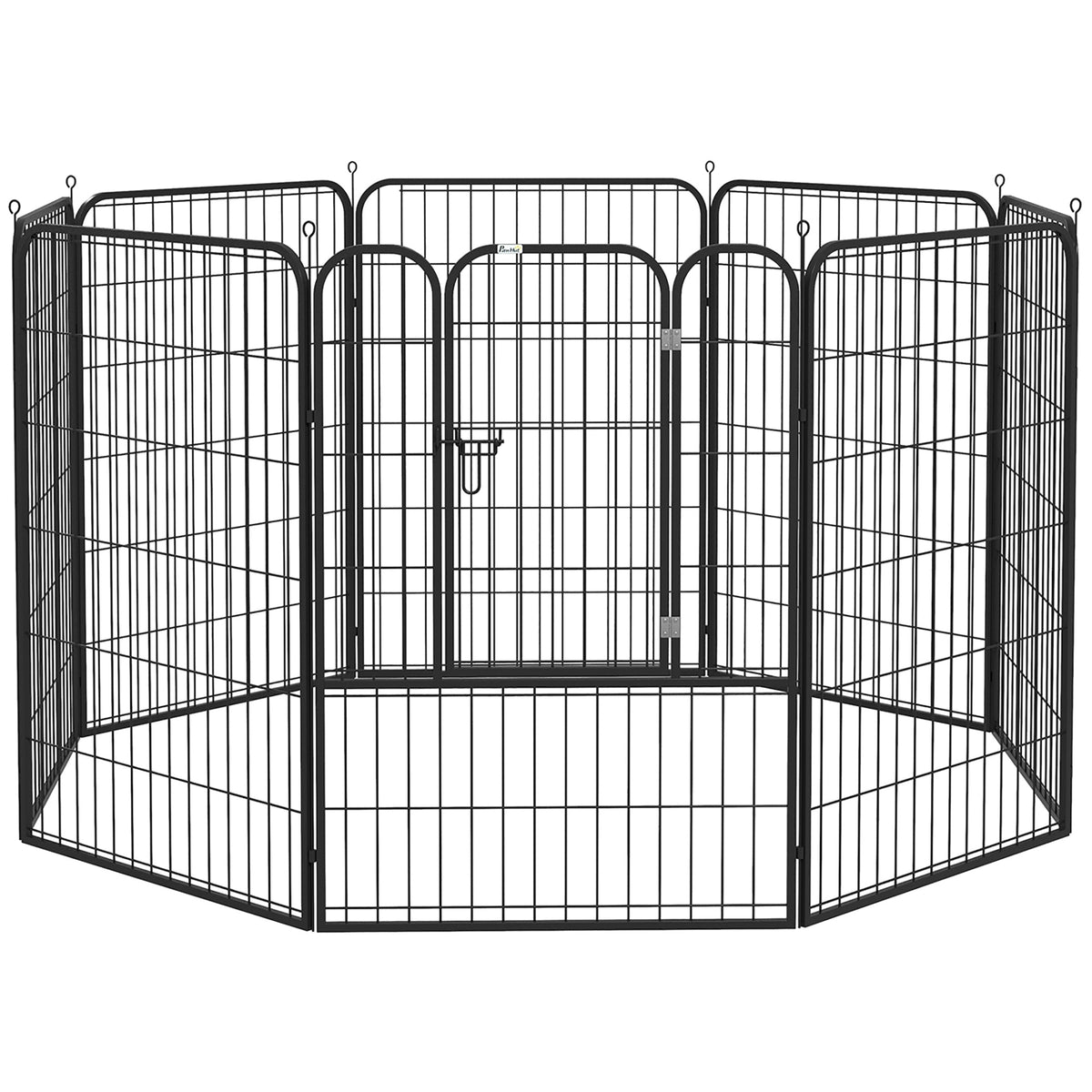 PawHut 8 Panels Heavy Duty Puppy Playpen, for Large, Medium Dogs, Indoor and Outdoor Use - Black