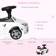 HOMCOM Ride on Car Baby Toddler Walker Foot to Floor Sliding Car Slider White