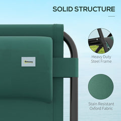 Outsunny Zero Gravity Lounger Chair, Folding Reclining Patio Chair with Padded Seat, Cup Holder, Soft Cushion and Headrest for Poolside, Camping, Green