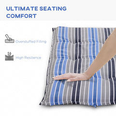 Outsunny Polyester Set Of 2 Swing Chair Cushion Blue Stripes