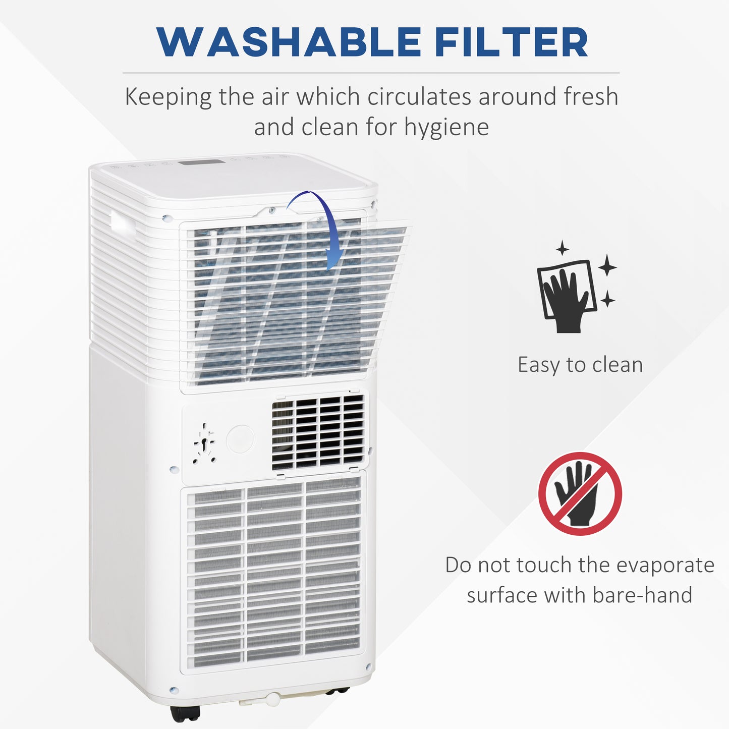 HOMCOM 9000 BTU Portable Air Conditioner for Cooling Dehumidifier Fan, Air Conditioning Unit for Room up to 28m√Ç¬≤, with Remote, 24H Timer, Window Mount Kit, R290, A Energy Efficiency, 1122W