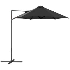 Outsunny 2.5m Rotating Cantilever Parasol - Black