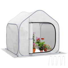 Outsunny 150 x 148cm Pop-Up Greenhouse - White