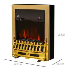 HOMCOM Electric Fireplace LED Light Complete Fire Place Heating Indoor Heater Coal Burning Flame Effect Heat 2000W Max