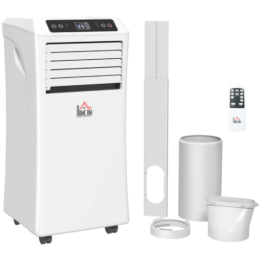 HOMCOM 10000 BTU Air Conditioning Unit, 3-in-1 Portable Air Conditioner, Dehumidifier, Cooling Fan with Remote Control, Digital Display, 2 Speeds, 24H Timer, Window Venting Kit, 30m√Ç¬≤