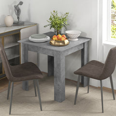 HOMCOM Square Dining Table, Modern Dining Room Table with Faux Cement Effect, Space Saving Small Dining Table