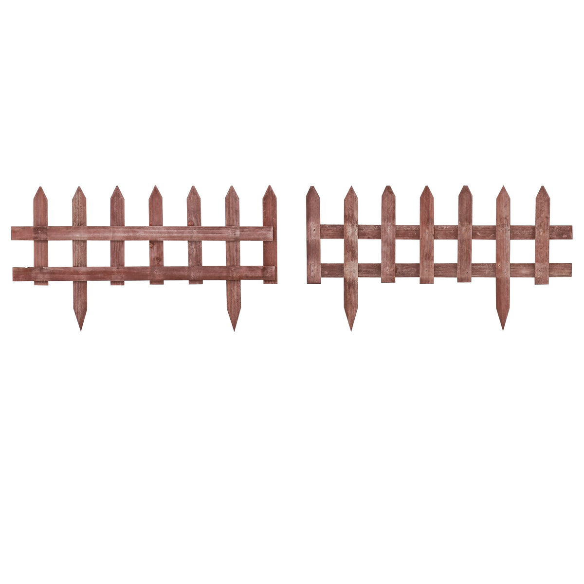 Outsunny Set of 12 Wooden 60cm Garden Fence Pieces