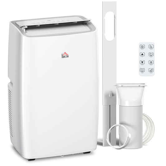HOMCOM Portable Air Conditioner 12000 BTU, 4-in-1 Air Conditioning Unit, Dehumidifier, Cooling, Fan, Sleep Mode with 3 Speeds, Remote Control, LED Display, 24H Timer, Window Kit, Children Lock, 35m√Ç¬≤
