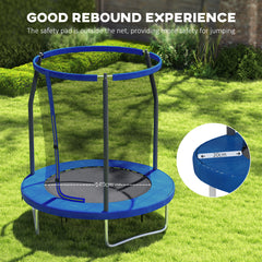 SPORTNOW 6ft Trampoline with Safety Enclosure Net, Steel Frame Outdoor Trampoline, with Edge, Safety Cover