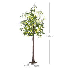 HOMCOM 300 LED Light Decorative Artificial Olive Tree - Green