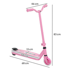 AIYAPLAY Electric Scooter for Kids Ages 4-7, with Auxiliary Rear Wheels, Flashing LED Light and Electric Brake, Kids Electric Scooter for Boys Girls, 6 KM/H & 8 KM, Pink