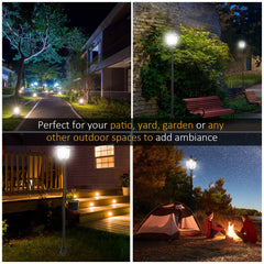 Outsunny 2 Pieces Outdoor Garden Solar Post Lamp Sensor Dimmable LED Lantern Bollard Pathway 1.6M Tall √¢‚Ç¨‚Äú Black