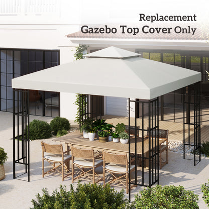 مظلة بديلة من Outsunny Gazebo مقاس 3×3 متر - أبيض كريمي