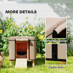 PawHut Waterproof Rabbit Hutch Cover for X-D2-0047 and Similar Model Rabbit Hutch, 43 x 52 x 37 cm, Brown