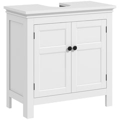 HOMCOM 15 x 20cm 'U' Cut Out Bathroom Storage Cabinet - White