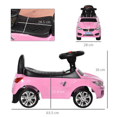 HOMCOM Ride on Car Baby Toddler Walker Foot to Floor Sliding Car Slider Pink