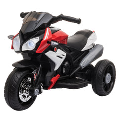 HOMCOM Kids 6V Electric Ride On Motorcycle Electric Motorbike w/ Lights Music Horn 3 Wheel Outdoor Play Toy for 3-5 Years Red