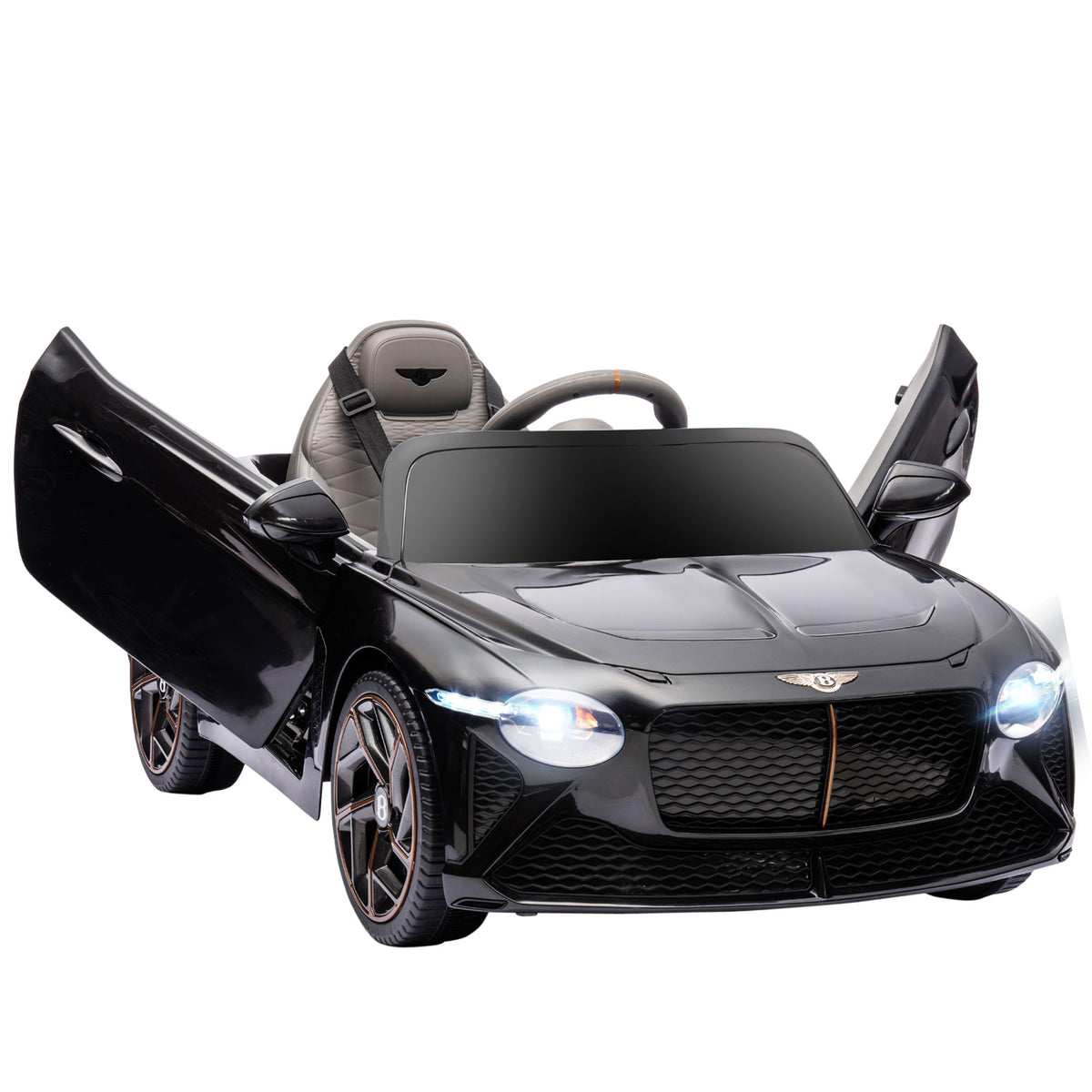 HOMCOM Bentley Bacalar Licensed 12V Kids Electric Car, with Remote Control, Black