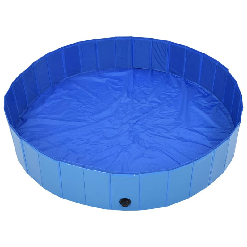 Foldable Dog Swimming Pool Blue 160x30 cm PVC