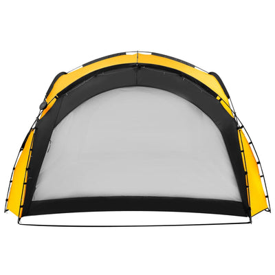 Party Tent with LED and 4 Sidewalls 3.6x3.6x2.3 m Yellow