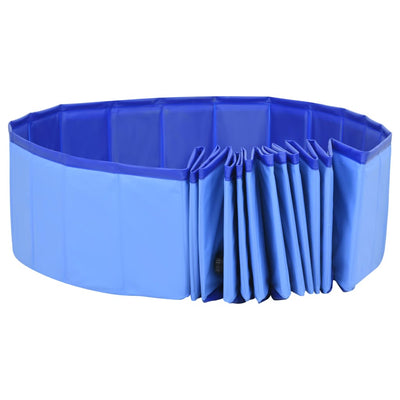 Foldable Dog Swimming Pool Blue 300x40 cm PVC