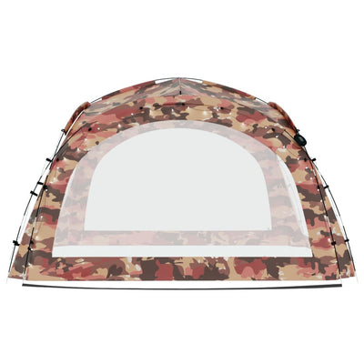 Party Tent with LED and 4 Sidewalls 3.6x3.6x2.3 m Camouflage