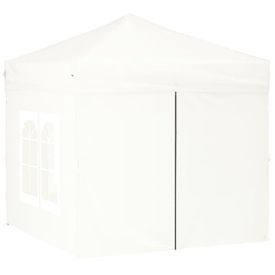 Folding Party Tent with Sidewalls White 2x2 m