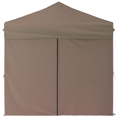 Folding Party Tent with Sidewalls Taupe 2x2 m