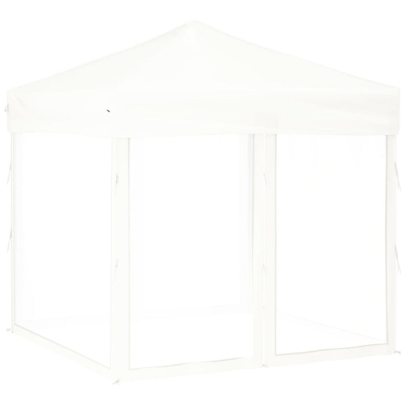 Folding Party Tent with Sidewalls White 2x2 m