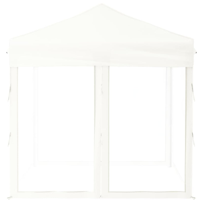 Folding Party Tent with Sidewalls White 2x2 m