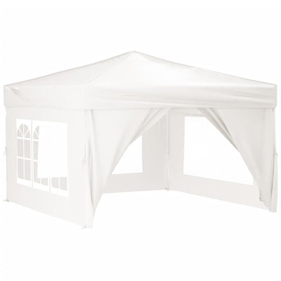 Folding Party Tent with Sidewalls White 3x3 m