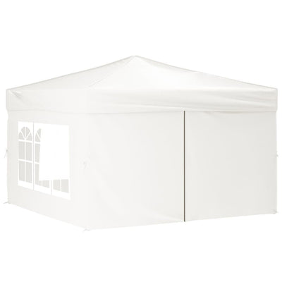 Folding Party Tent with Sidewalls White 3x3 m