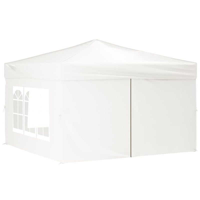 Folding Party Tent with Sidewalls White 3x3 m