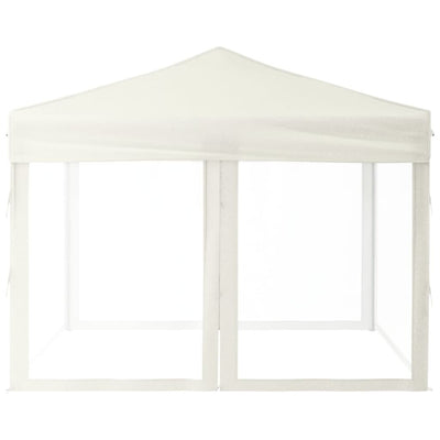 Folding Party Tent with Sidewalls Cream 3x3 m