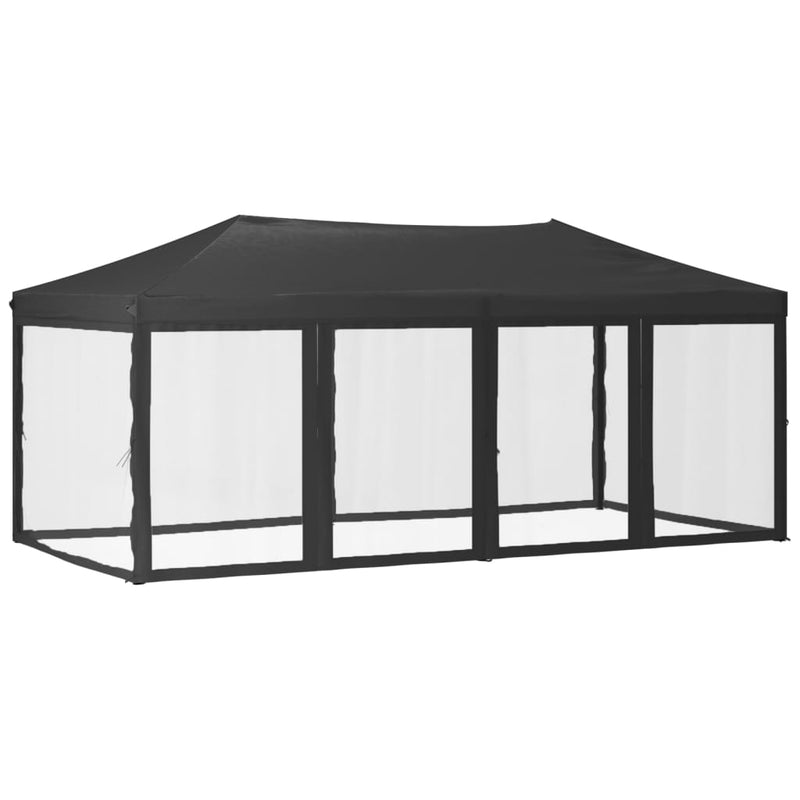 Folding Party Tent with Sidewalls Anthracite 3x6 m