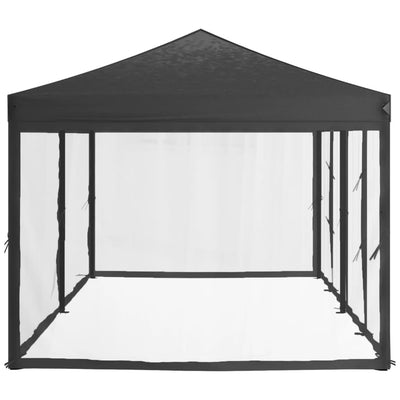 Folding Party Tent with Sidewalls Anthracite 3x6 m