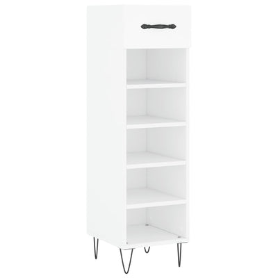 Shoe Cabinet White 30x35x105 cm Engineered Wood