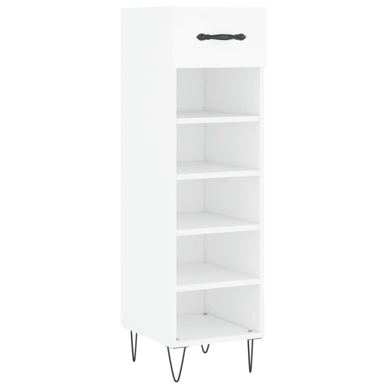 Shoe Cabinet White 30x35x105 cm Engineered Wood