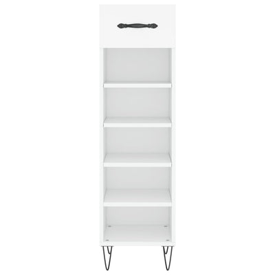 Shoe Cabinet White 30x35x105 cm Engineered Wood