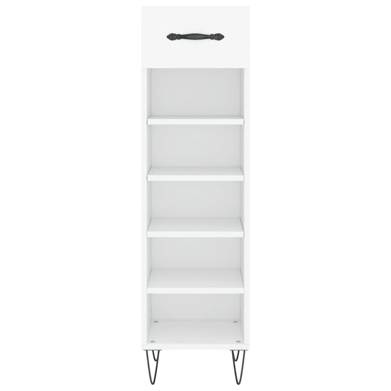 Shoe Cabinet White 30x35x105 cm Engineered Wood