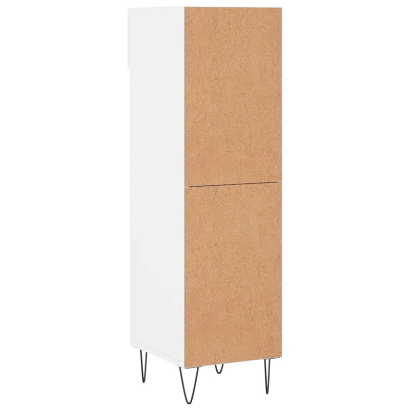 Shoe Cabinet White 30x35x105 cm Engineered Wood