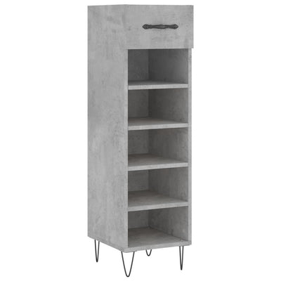 Shoe Cabinet Concrete Grey 30x35x105 cm Engineered Wood