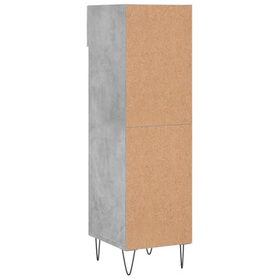 Shoe Cabinet Concrete Grey 30x35x105 cm Engineered Wood